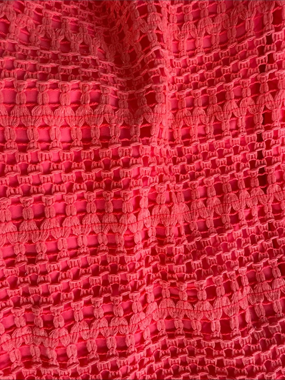 PatBO Resort Crochet Cutout Maxi Dress Coral Size 6 - Picture 6 of 11
